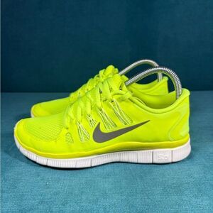 Size 8 - Women’s Nike Free 5.0 volt shoes